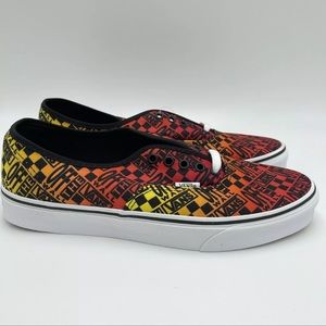 Vans Logo Flame Authentic Classic Print Mens 11
